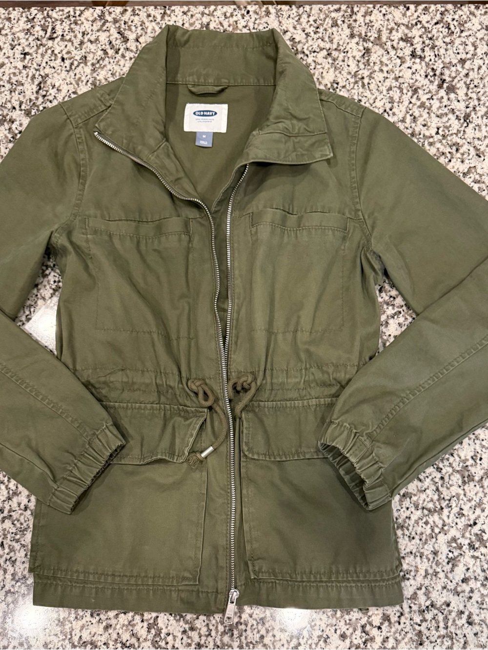 Old Navy Olive Green Drawstring Utility Jacket